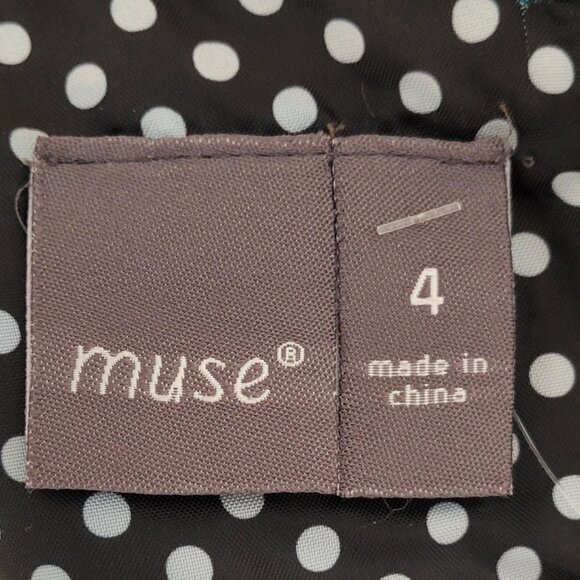 Muse Carribean Blue Structured Sleeveless Dress with Ruffle Hem NEW NWT Small - Picture 9 of 11